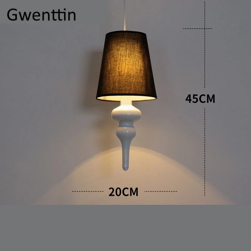 Скандинавский подвесной светильник современный тканевый светодиодный в стиле