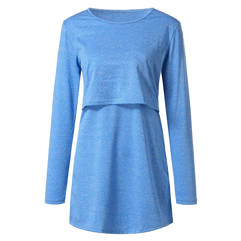 Женская одежда для кормящих мам с длинными рукавами повседневный Топ грудного