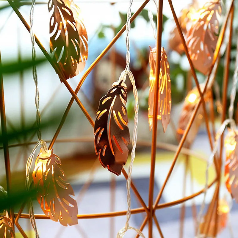 3 м 20LED гирлянда с перьями Рождественская медная проволока Сказочная лампа