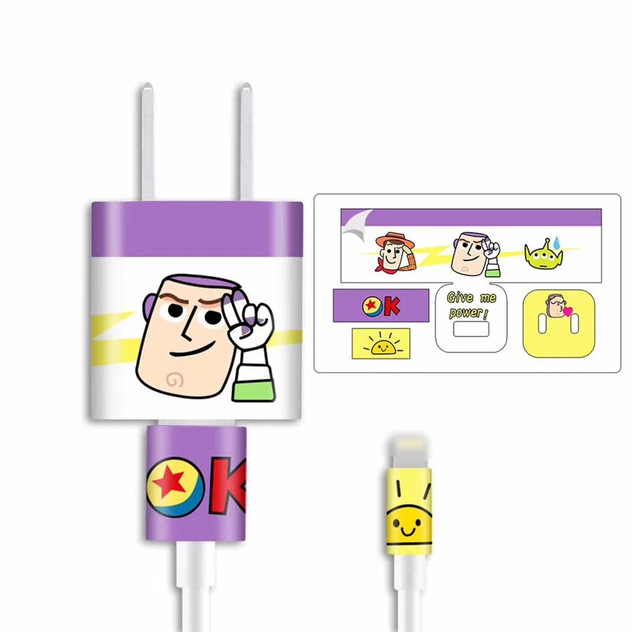 

Cartoon Cute Apple Lightning Charger Cable Sticker for iPhone11 Suitable for iPhone 12 X Max XR 7 8 Plus Charger Protective Film