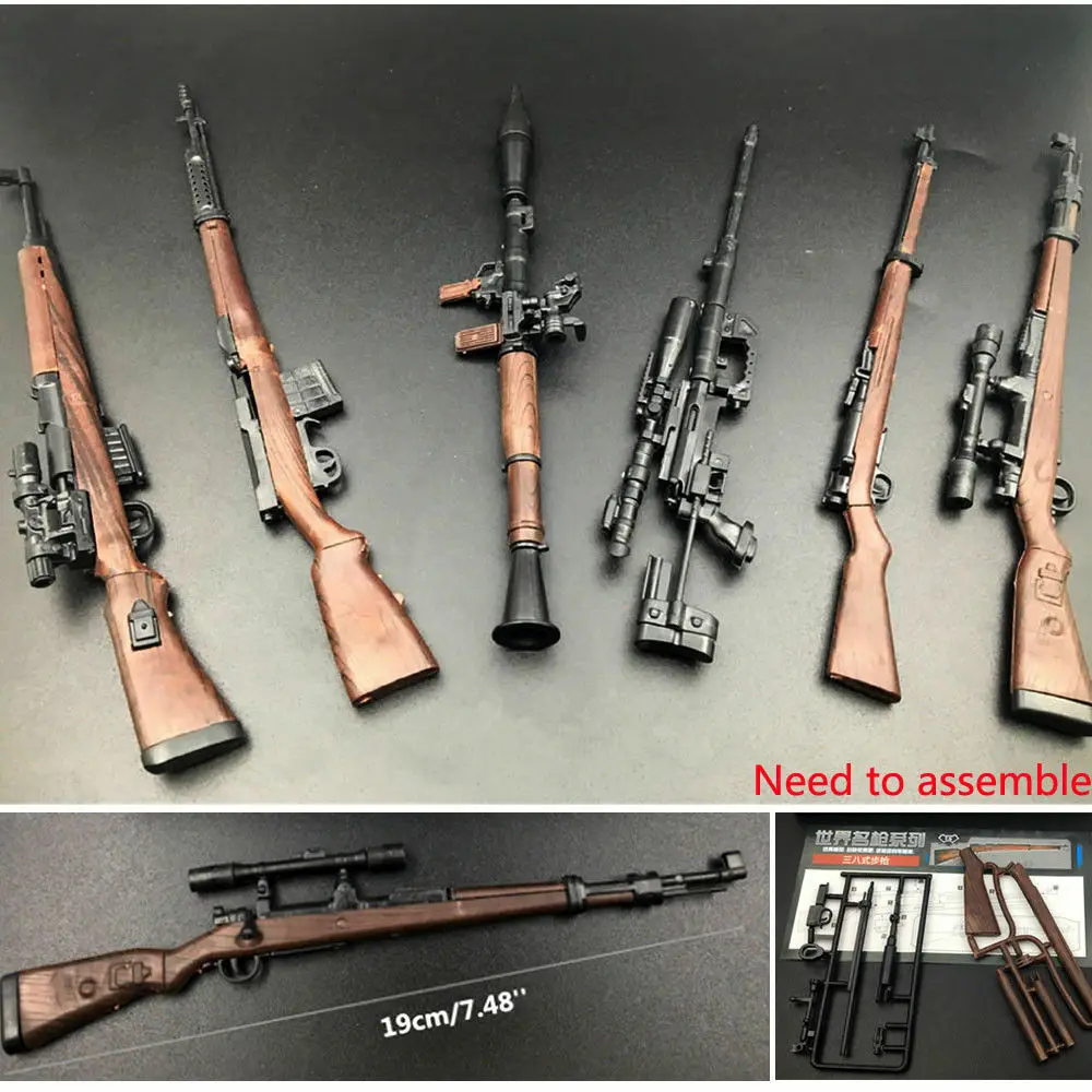 6 шт./компл. 1/6 98K ролевой игры SVT-40 G43rifle M200 Снайпер пистолет Модель монтажный пистолет головоломки кирпич для фигурку