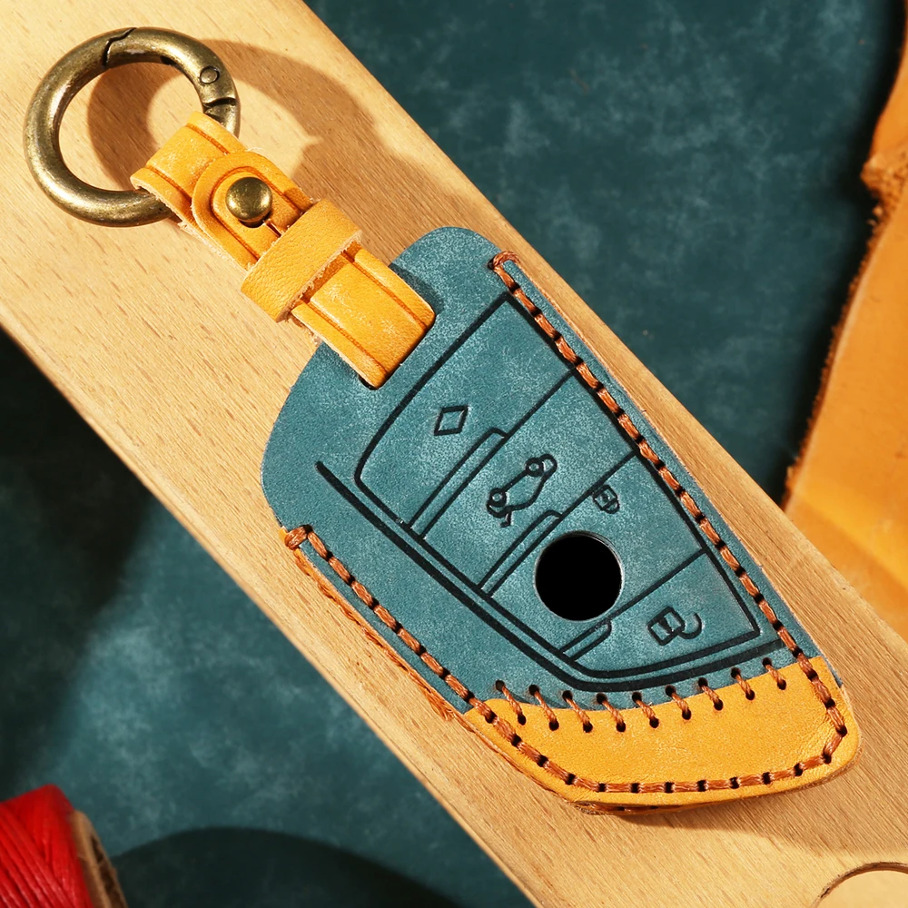 

Beautiful Full Cover New Leather Car Key Case Shell For BMW X1 X5 X6 F15 F16 F48 For BMW 1 / 2 Series Auto Accessories