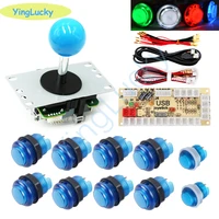 arcade led buttons kit copy sanwa 5 pin joystick10 led buttonshigh quality usb encoder for 1 player arcade video games console