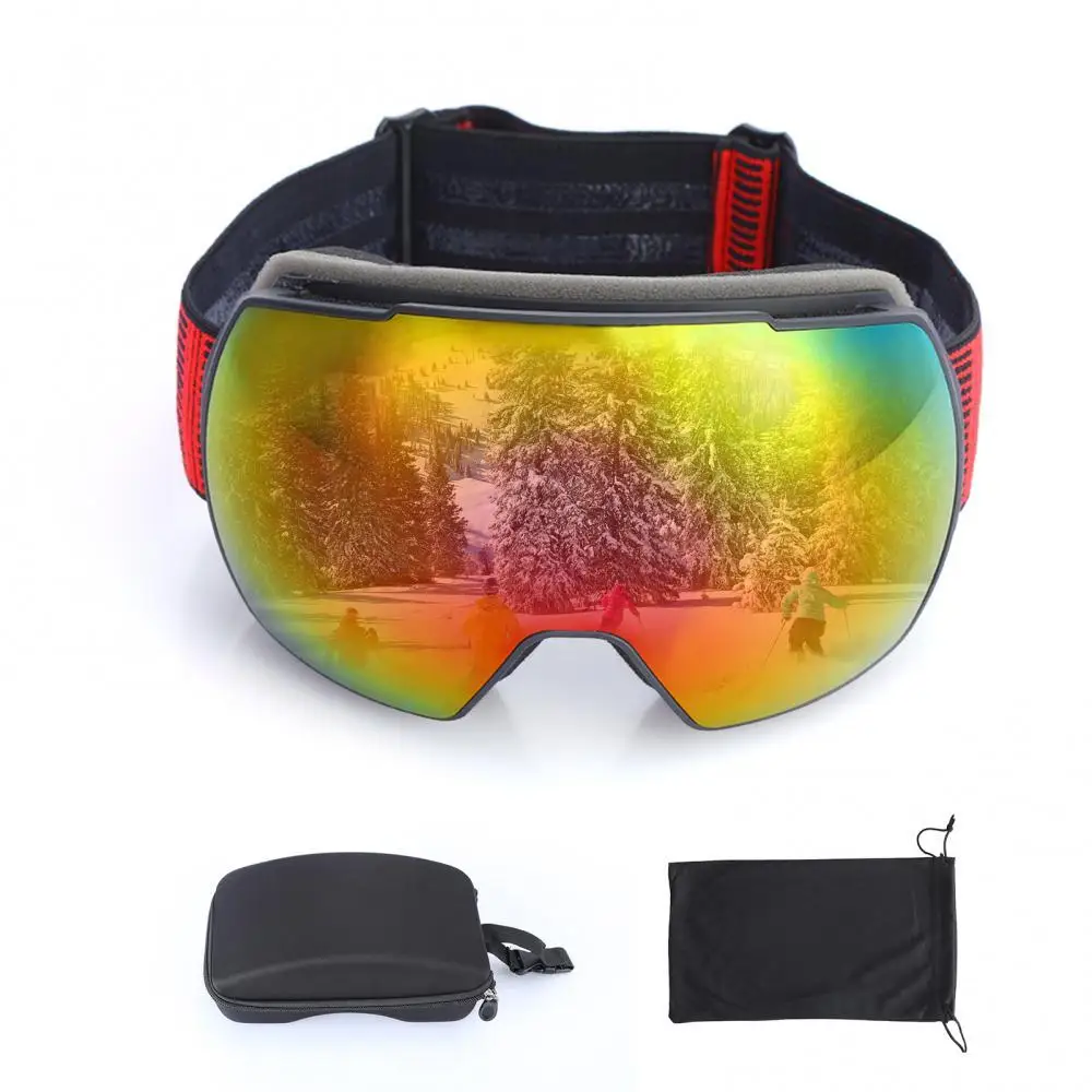 

Ski Goggles Double-Layer Frameless Windproof Anti-Fog UV Protection OTG Snowboard Goggles for Outdoor Skiing Snowmobiling Snowbo
