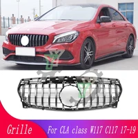 car front bumper grille modified gt style grille for mercedes benz w117 cla180 cla200 cla250 cla260 cla45 2017 2019 racing grill
