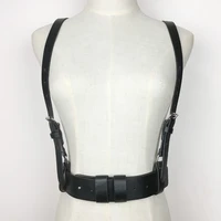 retro punk strap girdle sexy women handmade belt decorative shirt dress pu leather smooth buckle vest harness belt for women