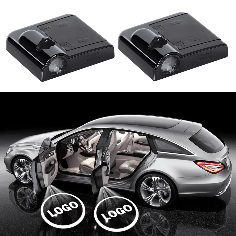 

2pcs Car Door Lights Logo Projector Decoration Accessories For Opel astra h j g corsa d vectra c zafira b insignia vivaro mokka