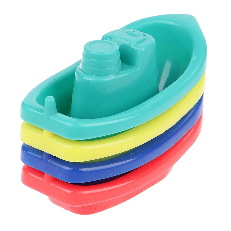 4pcs Floating Ship Bathroom Kids Boats Bath Toys Bathtub Swimming Water Play Fun Educational Boat Toys for Childrens Baby Shower