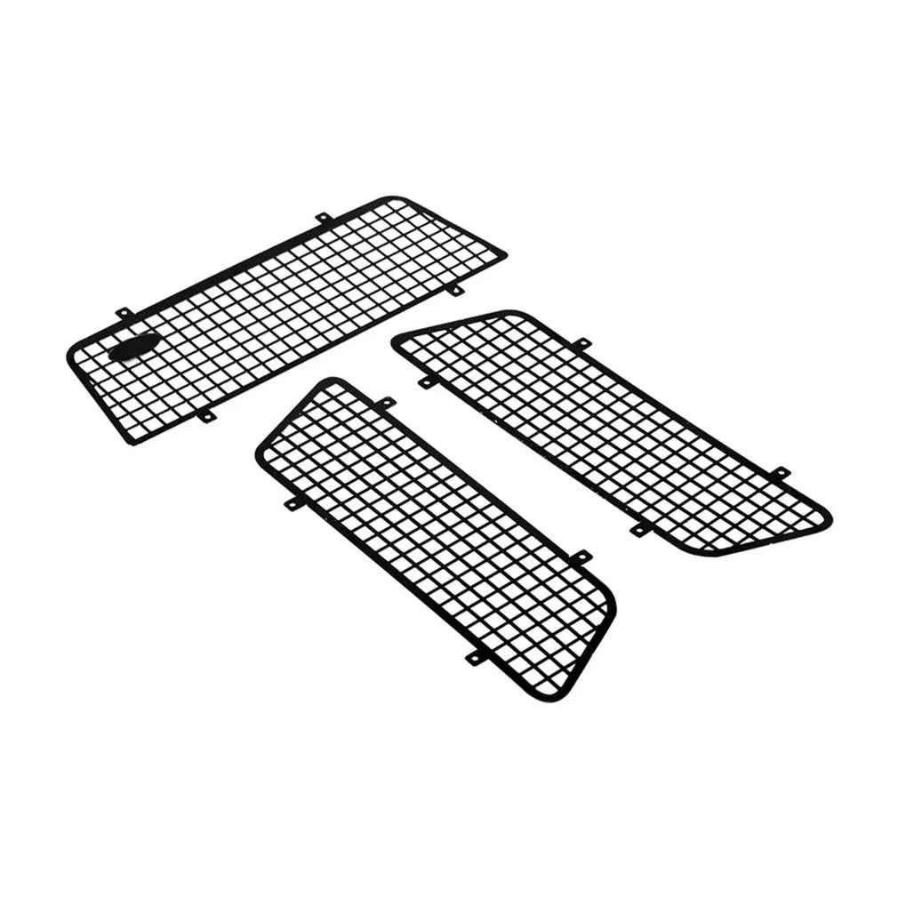 

3 шт., металлическая сетчатая защитная сетка для окон с логотипом для радиоуправляемого автомобиля 1/10 Rock Traxxas TRX4, украшение для радиоуправля...