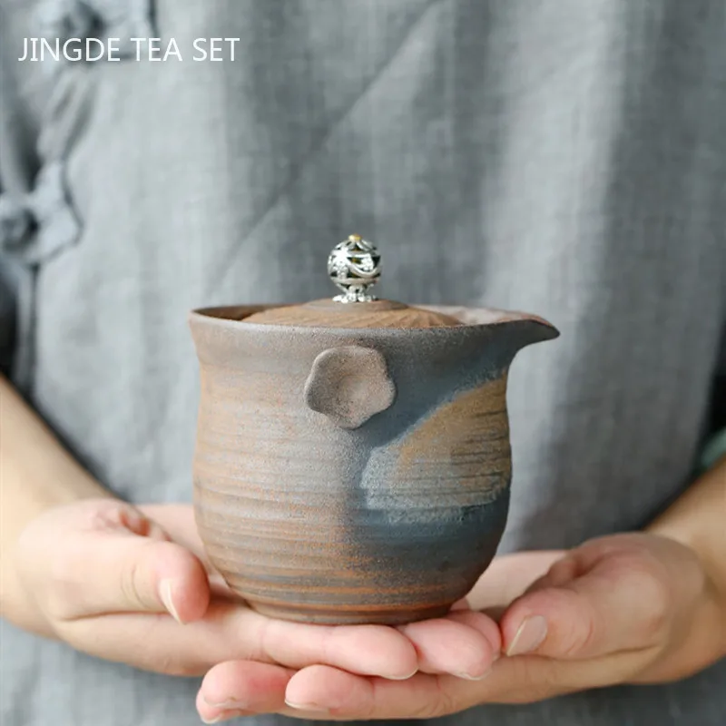 

Classic Ceramics Teaware Stoneware Handmade Teapot Firewood Kiln Replacement Tea pots Boutiques Tea Table Accessories 190ML