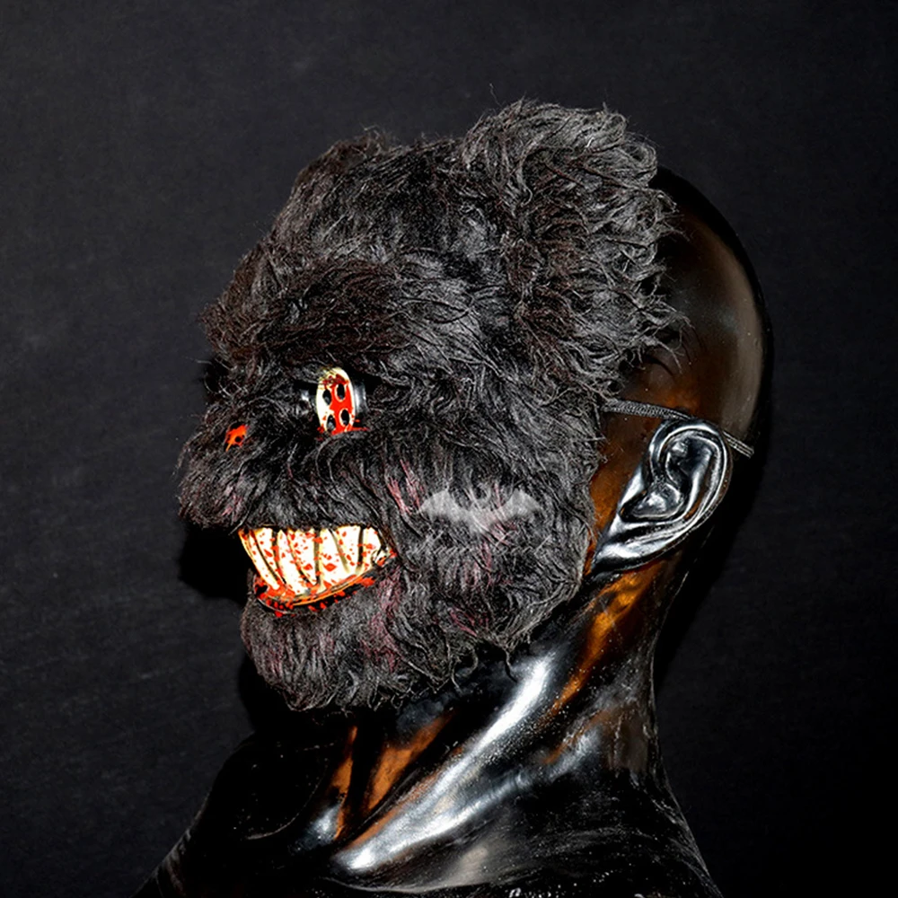 Новинка 2019 маска на Хэллоуин кровавый медведь ужасная длинные плюшевые ПВХ маски