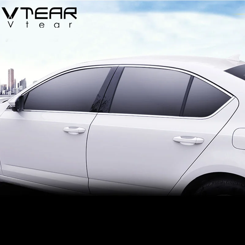 Vtear для Skoda Octavia A7 накладка на окно внешний хромированный Стайлинг из нержавеющей стали для автомобиля-Стайлинг украшения аксессуары