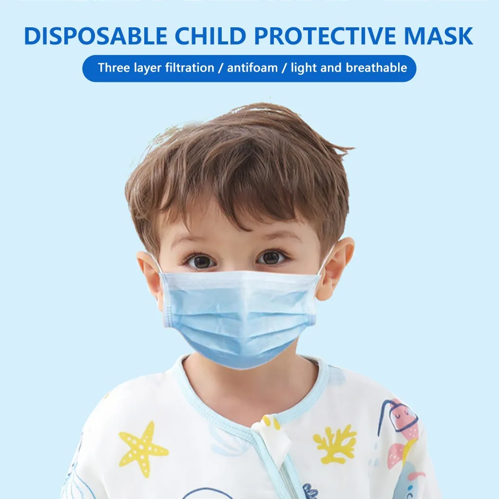 

Kids Children's Disposable Face Masks Protective Child Mask 3-layer Filtration Face Mask Cover Mask Comfortable Mouth-muffle
