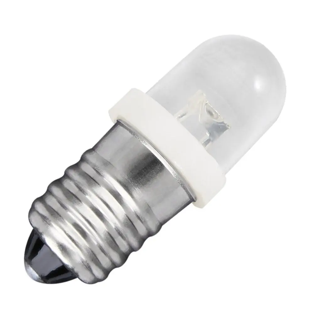 

New Light Weight 30mA Low Power Consumption E10 Socket LED Screw Base Indicator Bulb Cold White 24V DC Operating Voltage