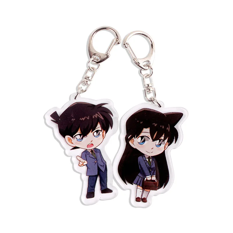 Anime Detective Conan Keychains Cute Suspend Publication Sherry Mouri Ran Car Key Chain Children Bag Pendant Keyring Lovers Gift | Украшения