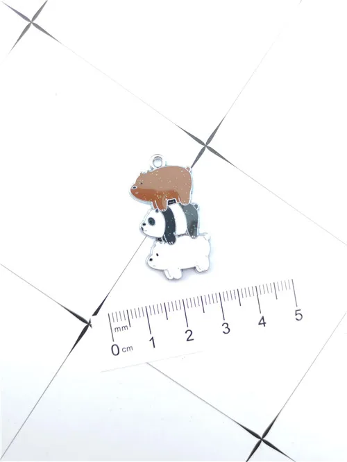 10 шт. ожерелье в виде японского аниме панды медведей цепочка для ключей эмалевые