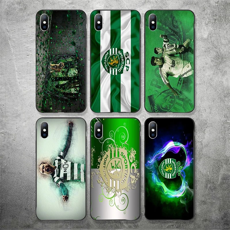 Чехол для телефона FC Sporting Clube de Portugal iphone XR 11 Pro XS Max X 5 5S черный DIY чехол 7 8 6 S Plus 7Plus| |