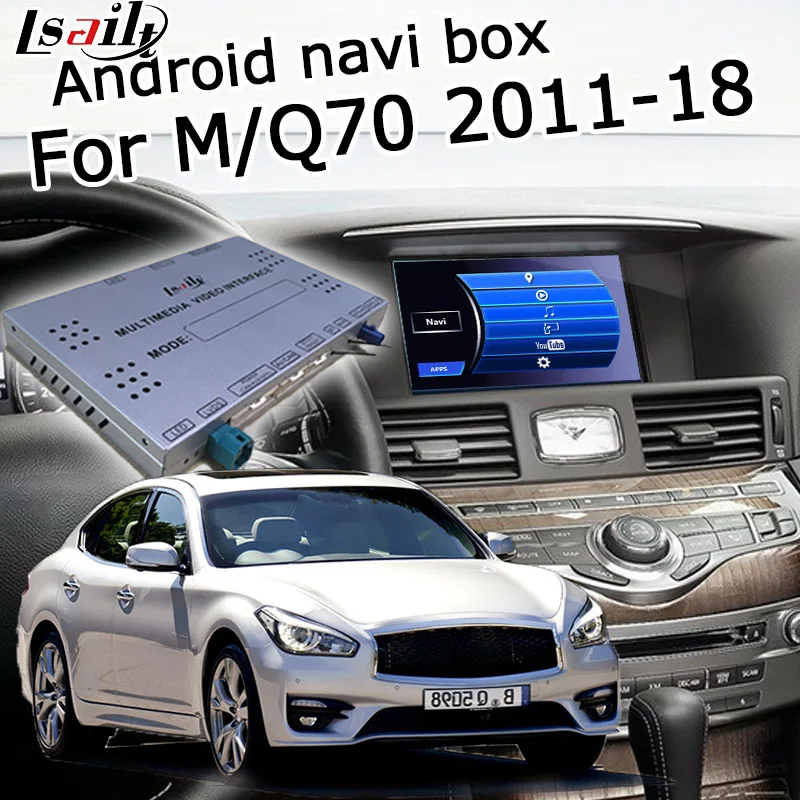 Lsailt Android gps навигационная система коробка для Infiniti Q70/M25 M37 2012- с G QX50 QX60 QX70 QX80 и т. д. youtube waze