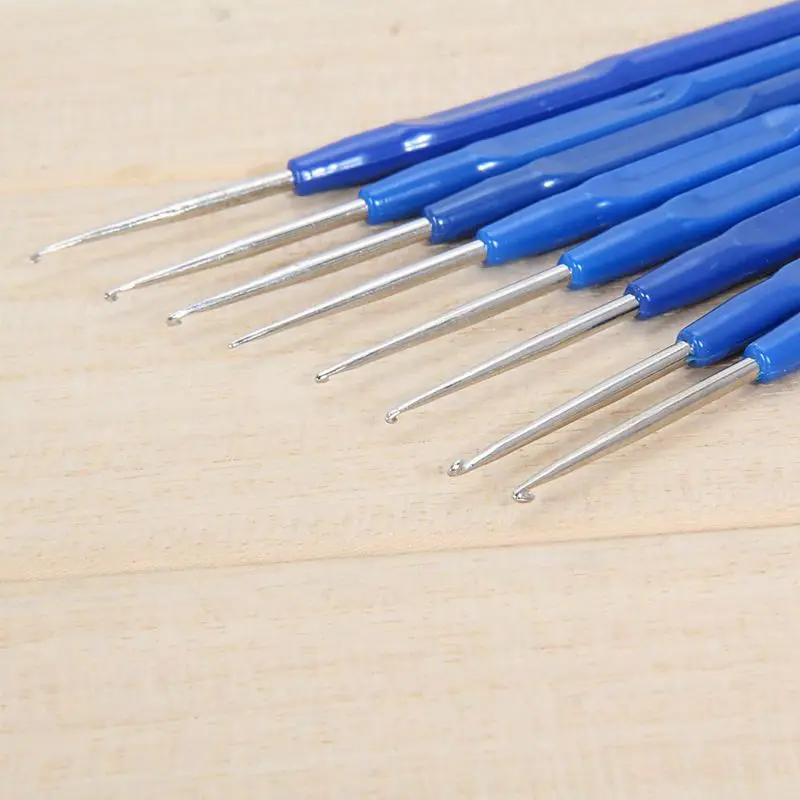 1 Set Crochet Hooks Needles Knit Kit Stitches Knitting Craft Case Quality in Yarn Hook Stitch Weave Accessories | Шиньоны и парики