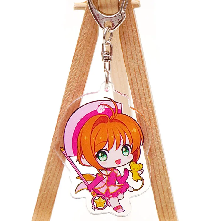 Японское аниме покрытие для карт Сакура акриловый брелок кольцо ключей редкие