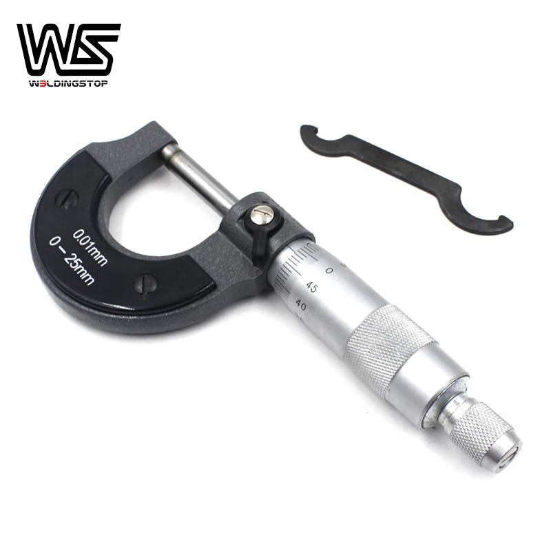Микрометр 0-25 мм штангенциркуль экономичный твердый металлический каркас utside