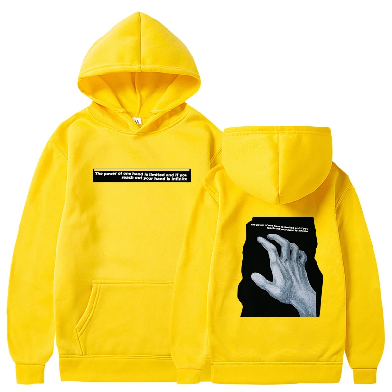 

Men Hoodies Sweatshirts 2021 Spring Fashion Cool Big Hand Printed Casual Autumn Hip Hop Black Hooded Streetwear Oversized S-3xl