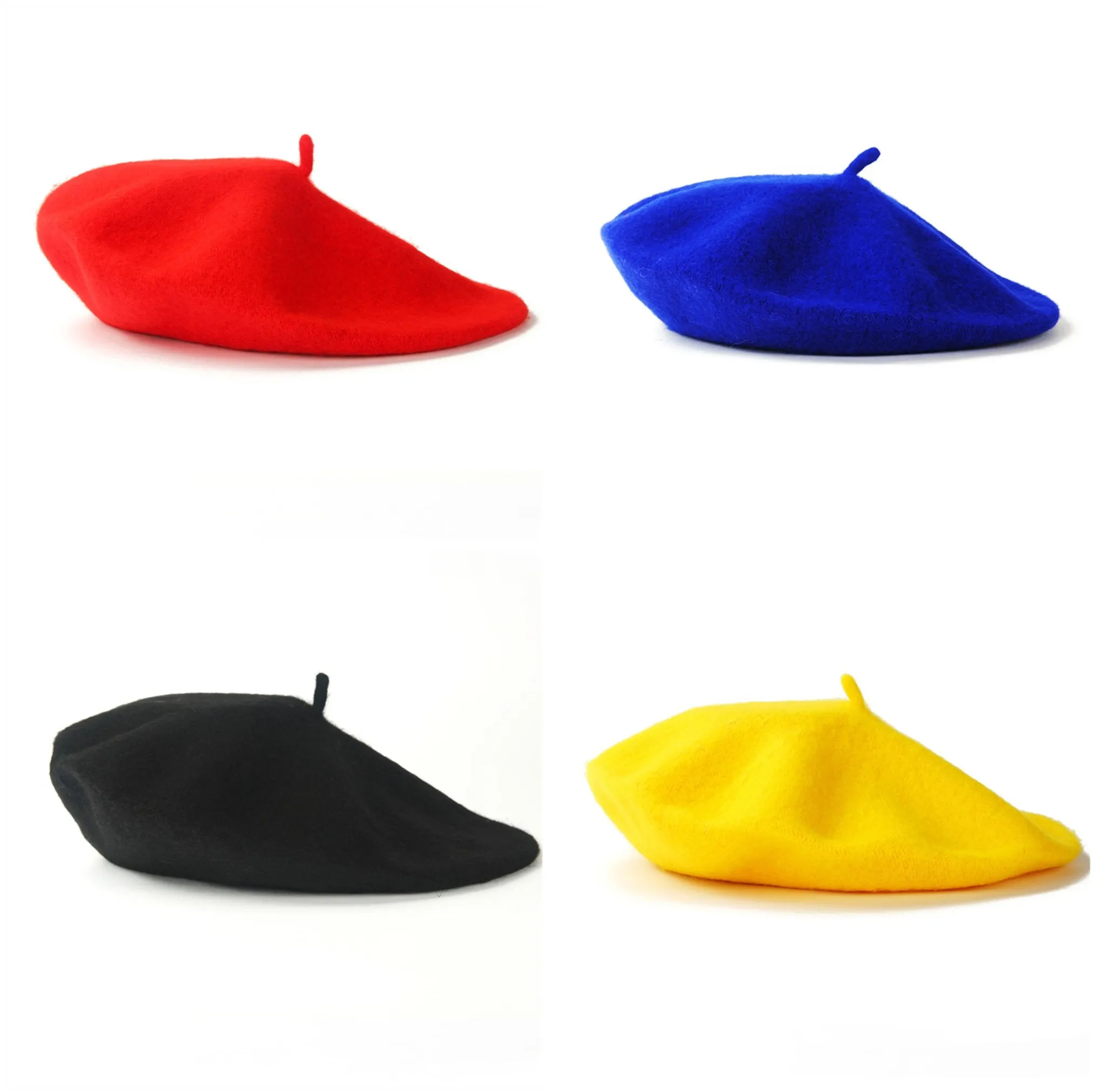 Осень зима 2020 теплый шерстяной однотонный берет Шапка бини шапки в стиле