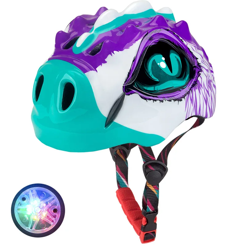 Детский велосипедный шлем с задним светильником детский спортивный для катания
