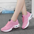 спортивная обувь для женщин Дышащие износостойкие фитнес-кроссовки на открытом воздухе кроссовки на воздушной подушке зашнуровать обувь для дам красный черный розовый фиолетовый женская теннисная обувь