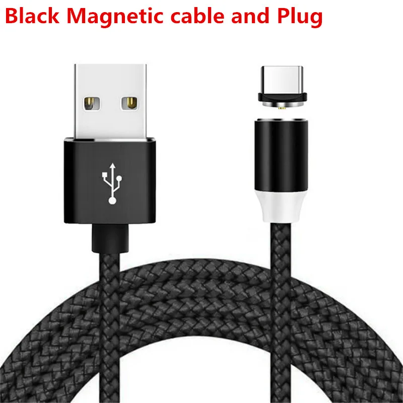 1 м Micro usb type C кабель для быстрой зарядки для samsung oneplus 7 6 6t 5 5t 3 3T шнур для meizu m3 m6 m5 note m5c адаптер - Цвет: Black cable and plug