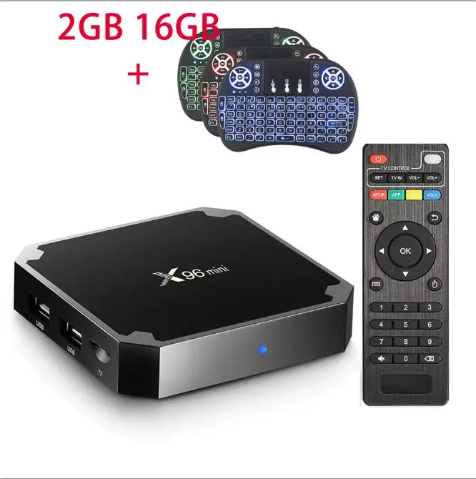 2GB 16GB i8backlignt Amlogic S905W X96 Мини ТВ приставка 4k 2G 16G Android 7,1 Смарт ТВ приставка 4K HD 3D 2,4G WiFi h96 max X96 ТВ приставка Android - Цвет: 2GB 16GB i8backlignt