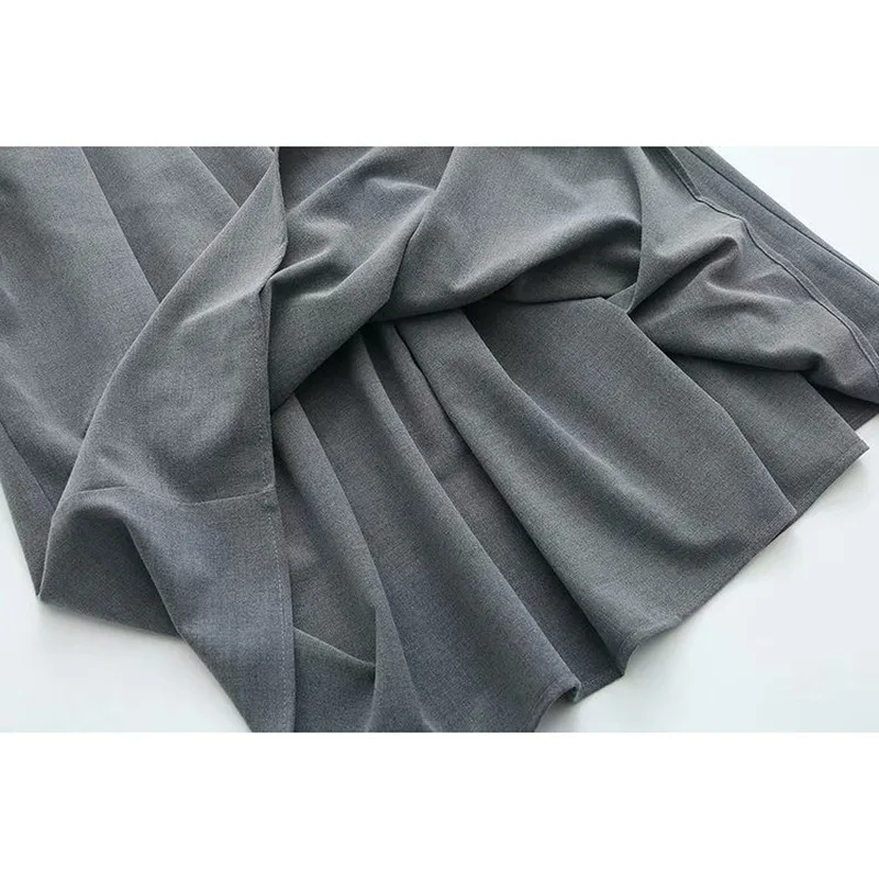 

Plus Size XL-3XL Women's Elastic Waist Mid Skirt Black Grey Officewear Elegant Skirts