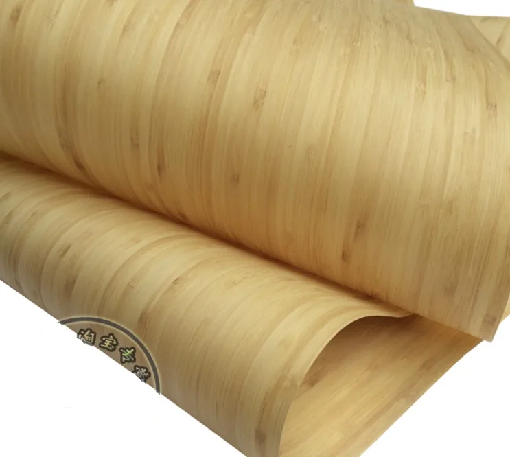 

2Pieces/Lot Length: 2.5Meters Thickness:0.2mm Width:40cm Natural Bamboo Skin Wood Veneer