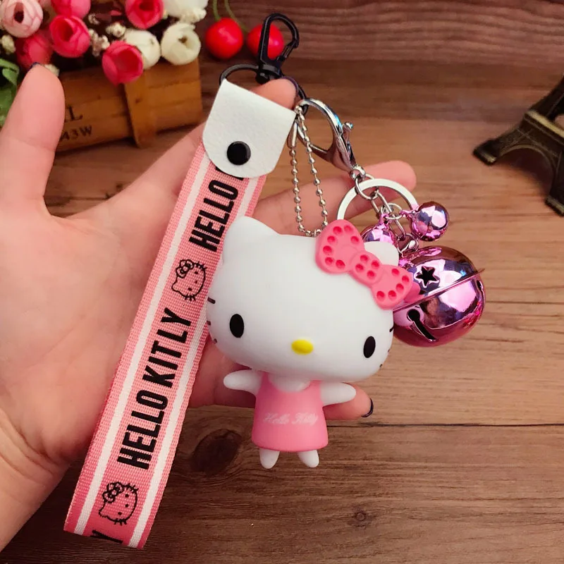13 Новинка, женский брелок hello kitty, подарок для девушек, висячая веревка, браслет на запястье, автомобильная сумка, брелок, брелок, цепочка для ключей, брелок для телефона - Цвет: 13