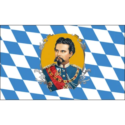 Флаг Nlbflag 3x5 футов 90x150 см, флаг немецкой Баварии, Баварии, короля Лудвига II