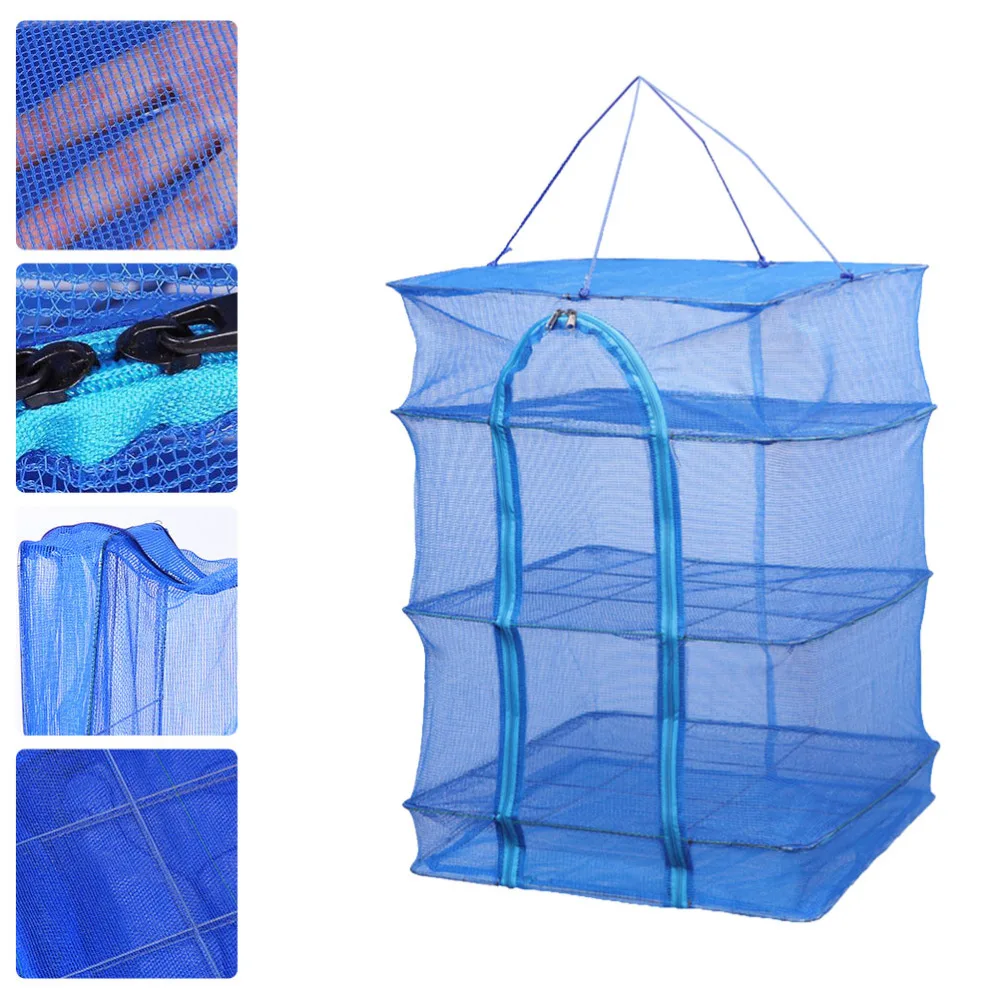 1pc Vegetable Fish Foldable Drying Net Hanging Mesh Dryer | Дом и сад