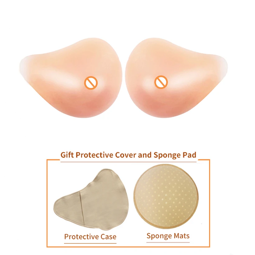 

Breathable Silicone Breast Protheses Special Concave Bottom Fake Breast Form Protective Cover Cotton Chest Pad Spiral Shape D40