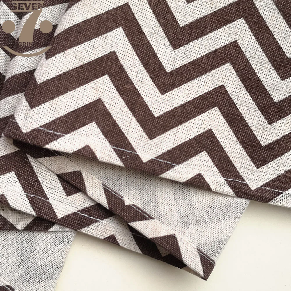 Home Decorative Japanese Style Geometric Coffee Table Runner 33x90cm Cotton Linen |