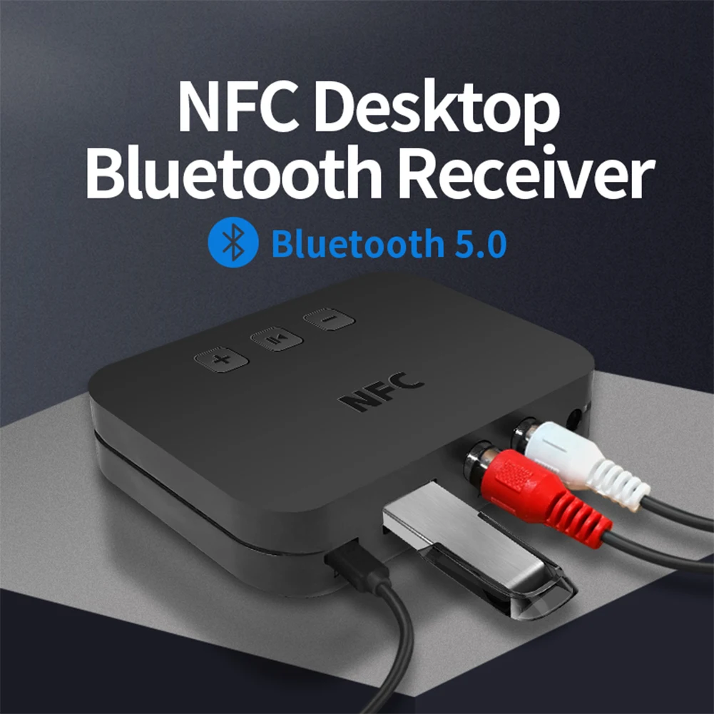 

Музыкальный приемник 3,5 мм, с поддержкой Bluetooth, NFC, разъем AUX, автомобильный Автомобильный приемник, RCA, беспроводной адаптер 5,0, с микрофоном, д...