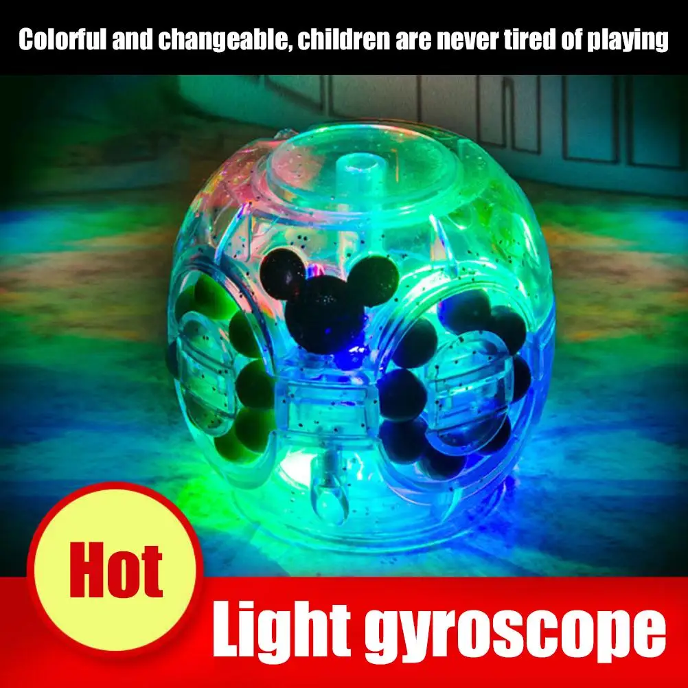 

Square Puzzle Flips Toy With LED Magical Bean Rotating Toy Portable Luminescence Decompression Toy Kids Gift Stress Relief Toy