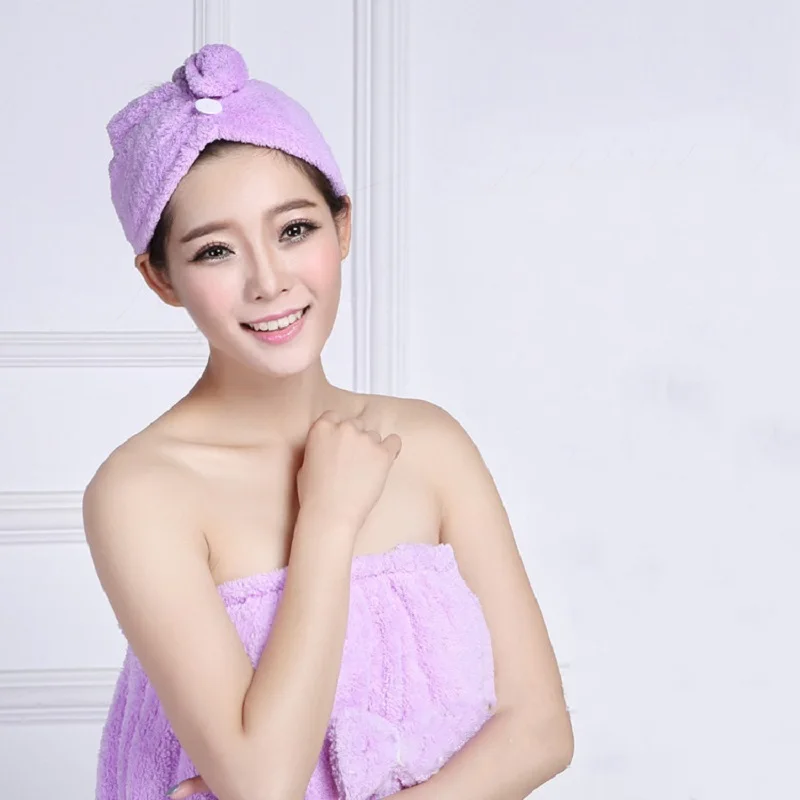 Шапка для душа из кораллового флиса высокой плотности Женская Студенческая