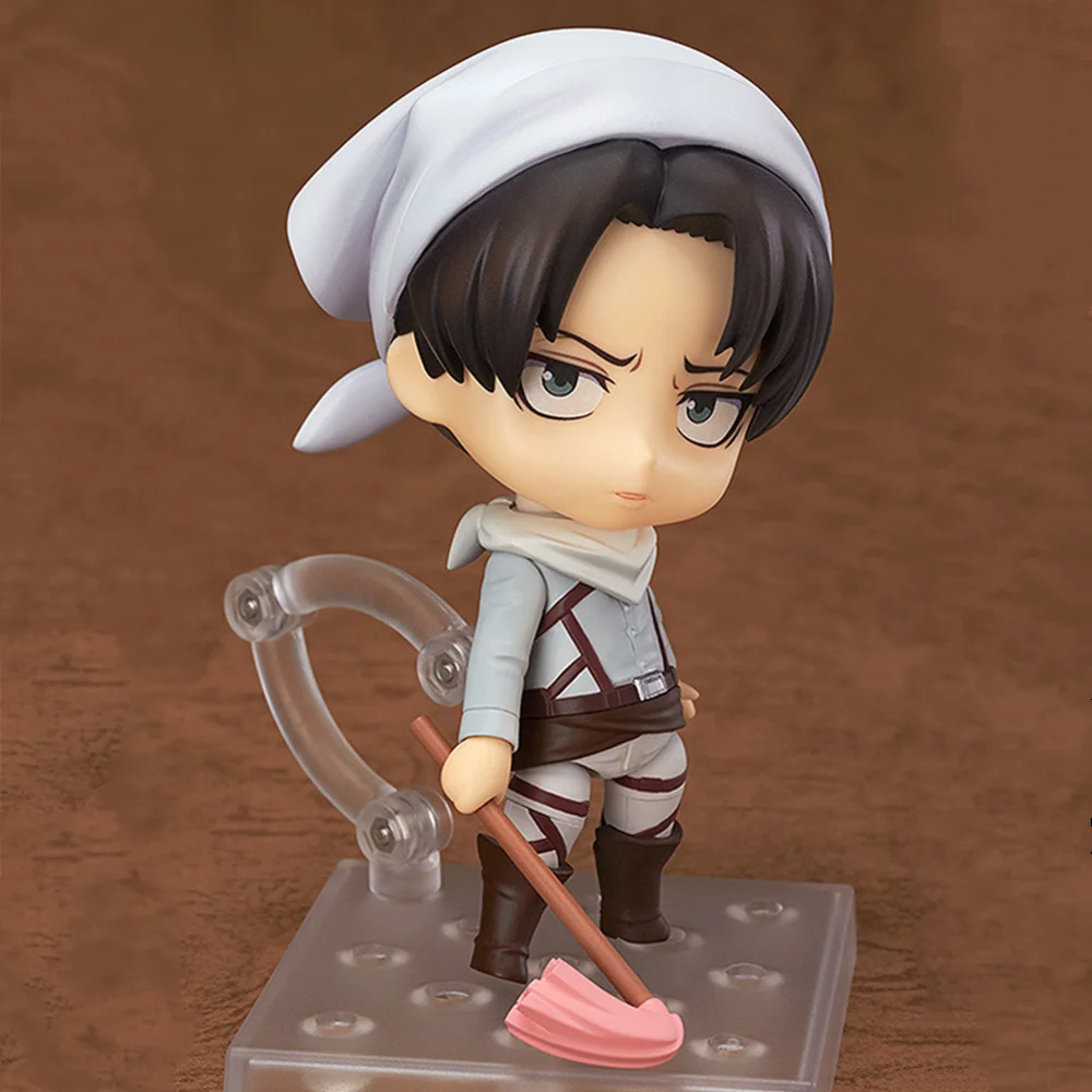 417 no box Attack on Titan Levi Ackerman 390 417 Eren Jaeger 375 Аниме Фигурка Nendoroid Ver. ПВХ милые игрушки для детей модель фигурки - Цвет: 417 no box