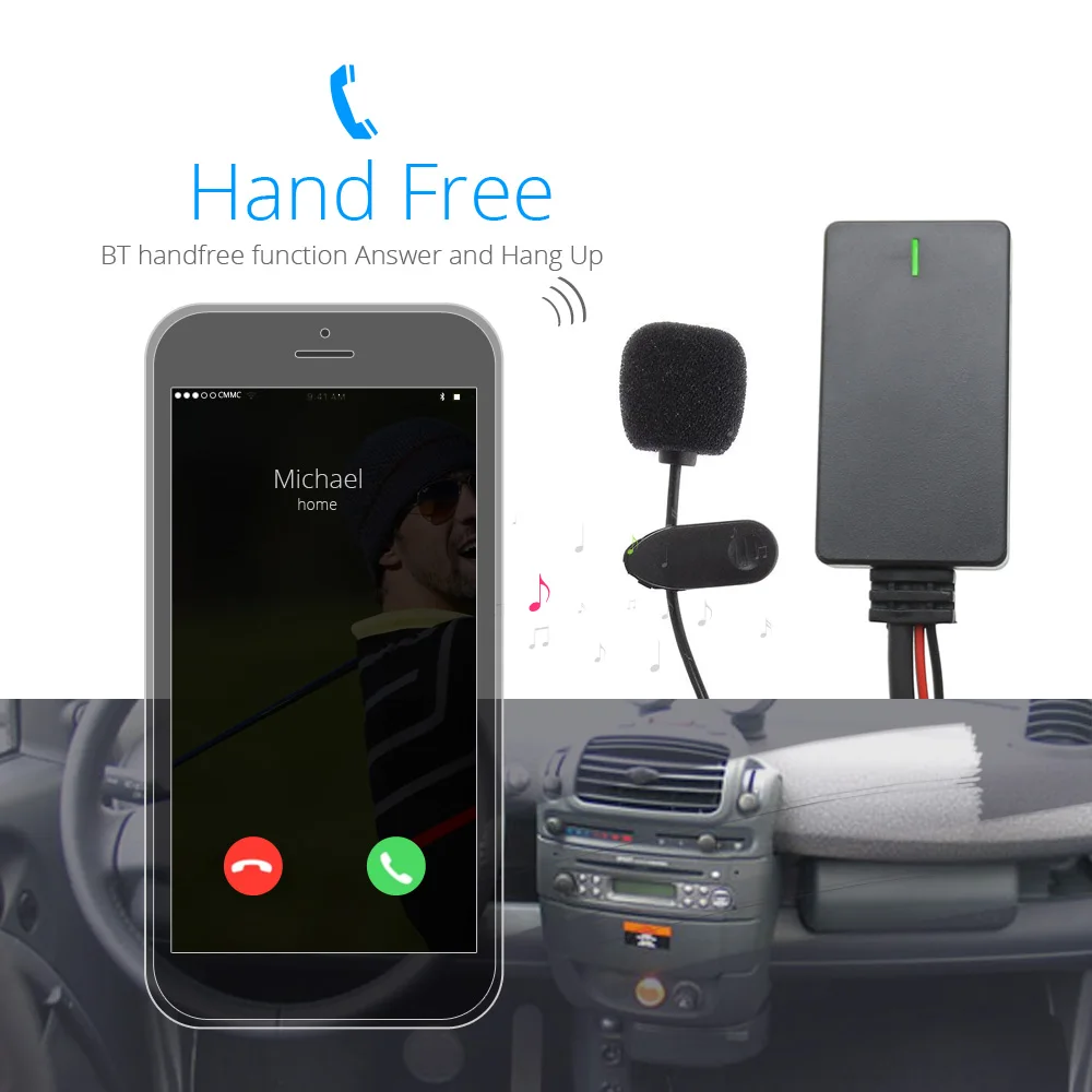 Автомобильный Bluetooth 450 беспроводной телефонный звонок гарнитура AUX адаптер для