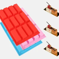12holes rectangle shapes silicone mold fondant chocolate mold cute biscuit mould kitchen bakeware accessories cookie baking pan