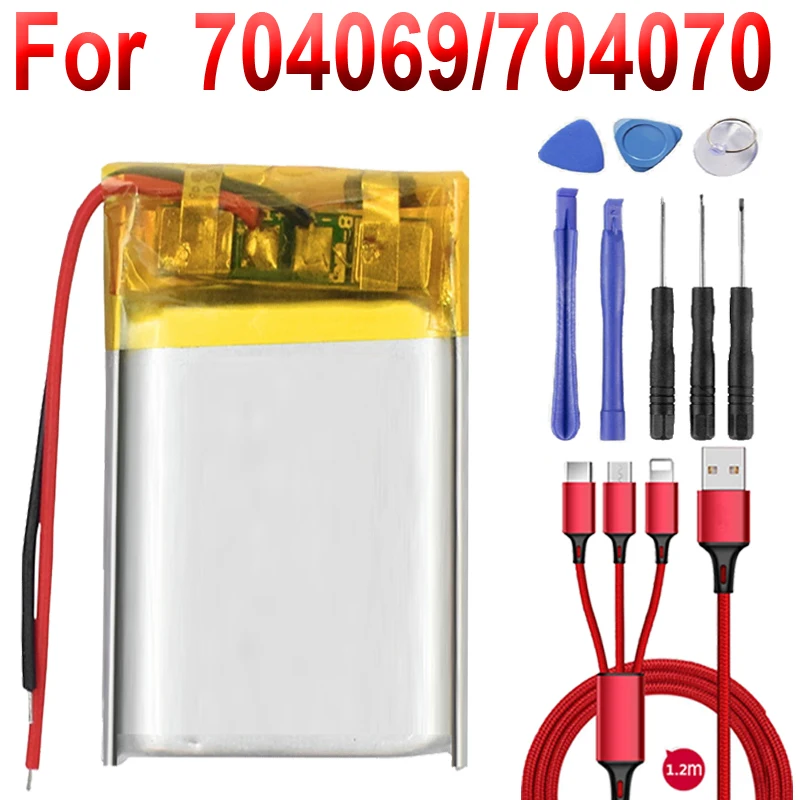 Аккумулятор для 704069/704070 3 7 в 3400 мАч с защитной панелью и полной емкостью