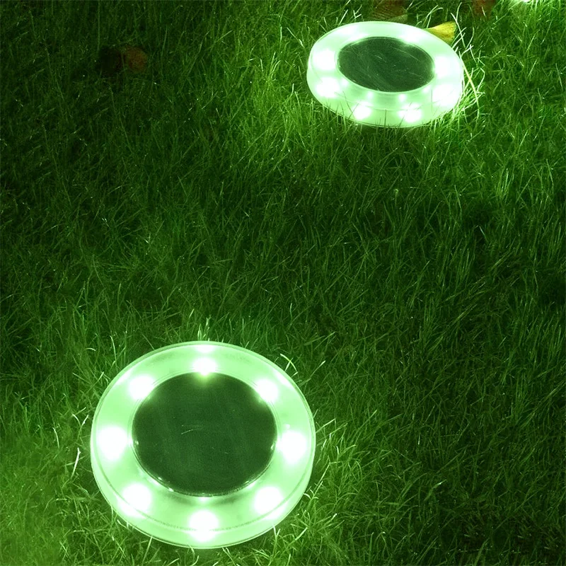 8 светодиодный солнечный Мощность лампа наземный светильник лужайки лампы для