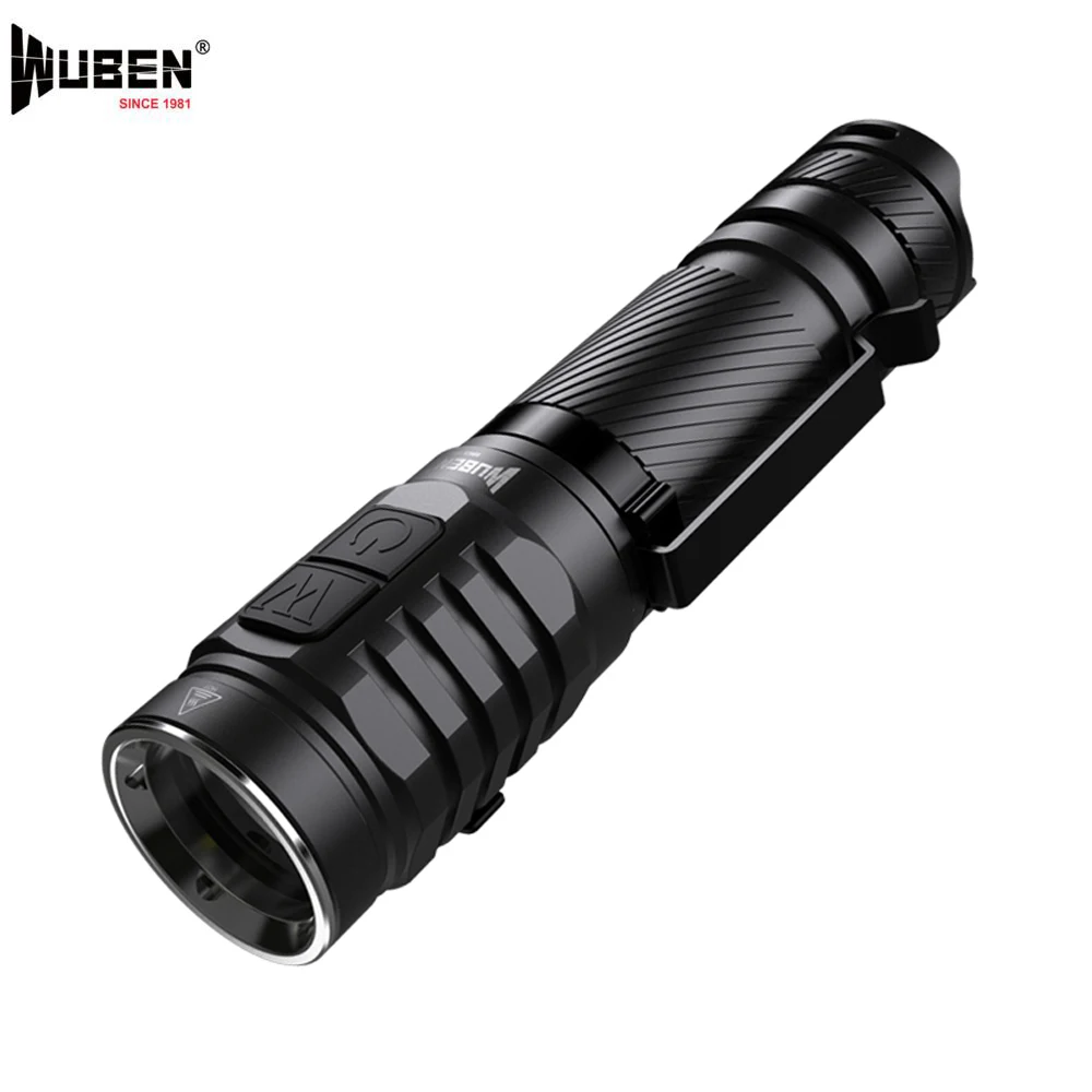 Фонарик WUBEN TO46R перезаряжаемый от USB 3 CREE макс. 1000 люмен дальность луча 115 м уличный