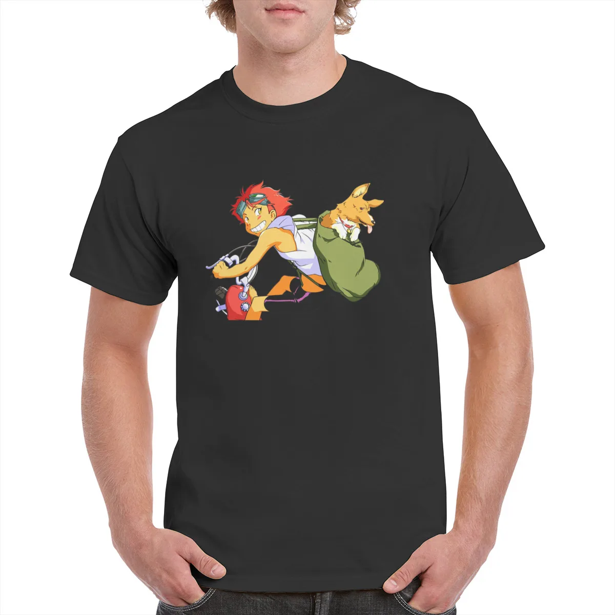 

Edward and Ein Cowboy Bebop Dog t shirt Cotton Anime graphics Top Multicolor T-shirt Female/Man
