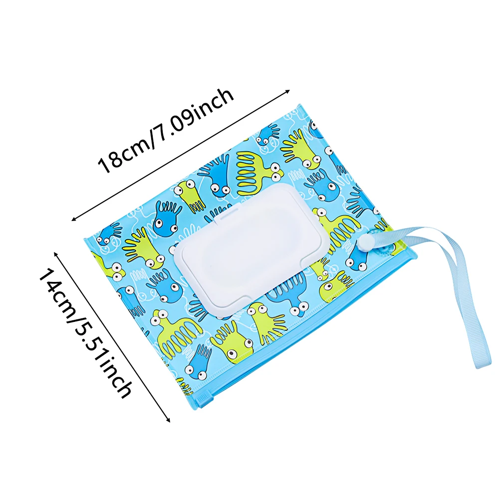 EVA Clamshell Baby Wet Wipe Pouch Wipes Holder Case Flip Cover Snap-Strap Reusable Refillable Bag Portable Tissue Box | Мать и ребенок
