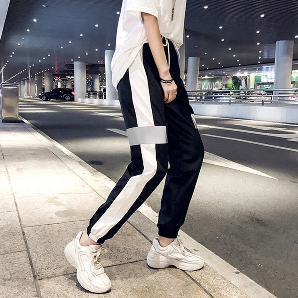 Женские спортивные брюки вечерние Брюки для бега в стиле хип-хоп уличная мода |